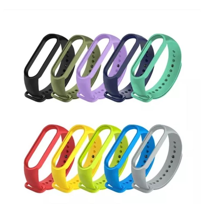 GENERICO - Pack 10 Correas Recambio Varios Colores Xiaomi Mi Band 5/6