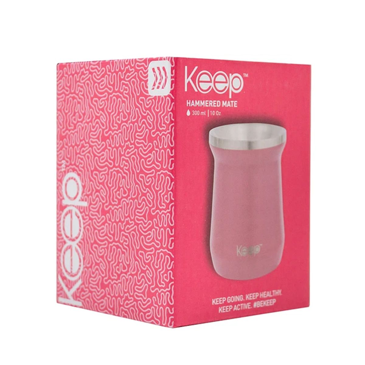 KEEP - Mate Insulado 300ml Hammered Rosa