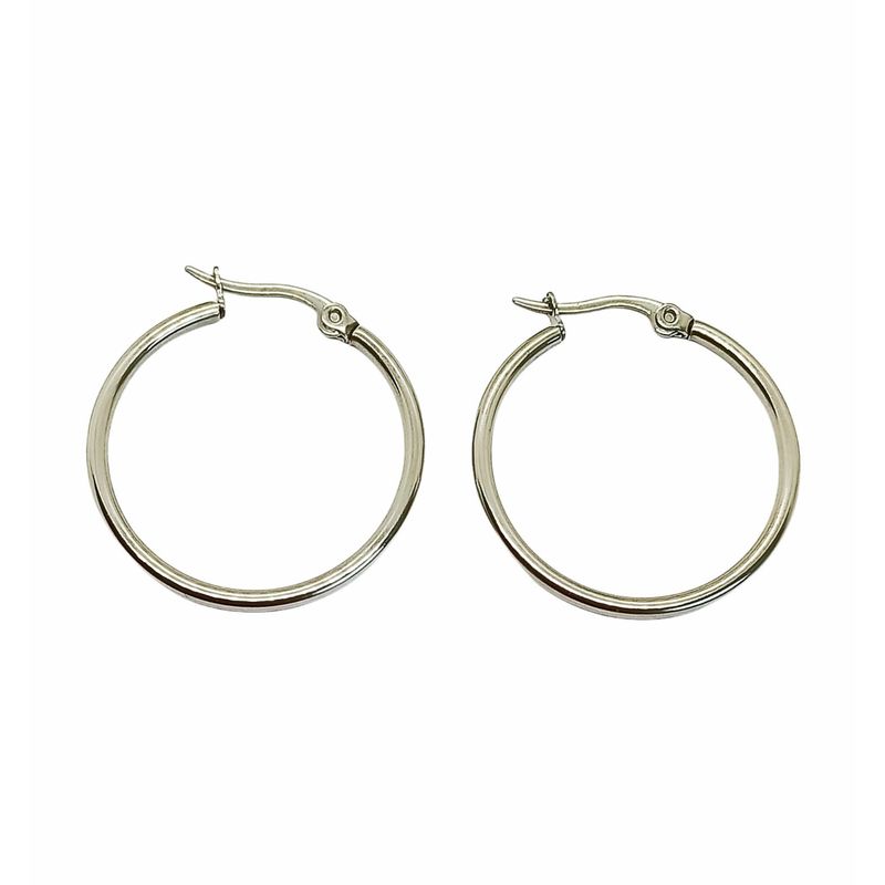 ELBAULDEJUMA - Aros argollas chicas 25 mm acero inoxidable hipoalergenico