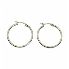 ELBAULDEJUMA - Aros argollas chicas 25 mm acero inoxidable hipoalergenico