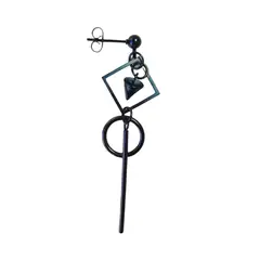 ELBAULDEJUMA - Pendiente Largo Colgante Kpop Figuras Cosplay Punk Negro Unidad