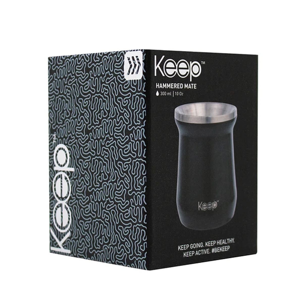 KEEP - Mate Insulado 300ml Hammered Negro