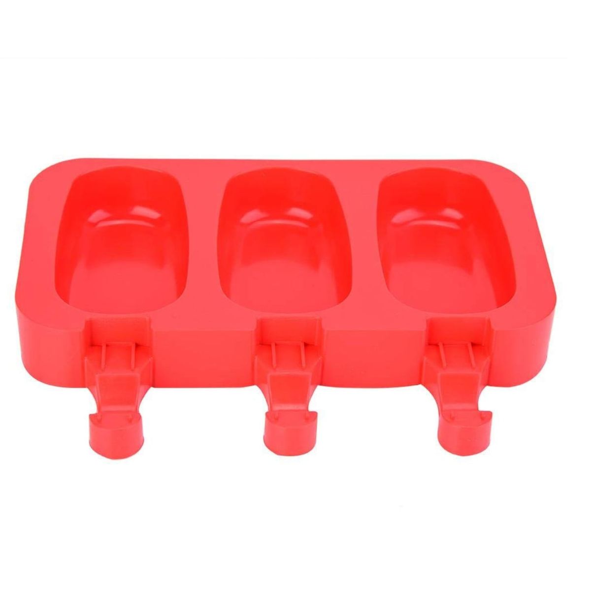 GENERICO - Molde Silicona 3 Helados Con Tapa Paleta De Helado Cakesicle