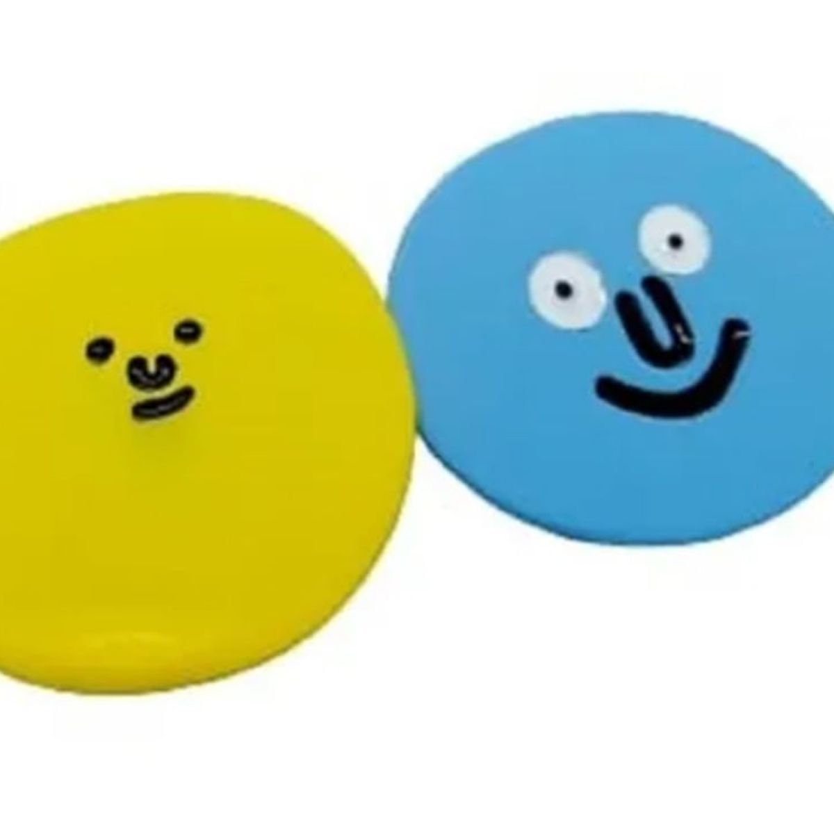 ELBAULDEJUMA - Aros carita sentimental amarillo azul alegre color