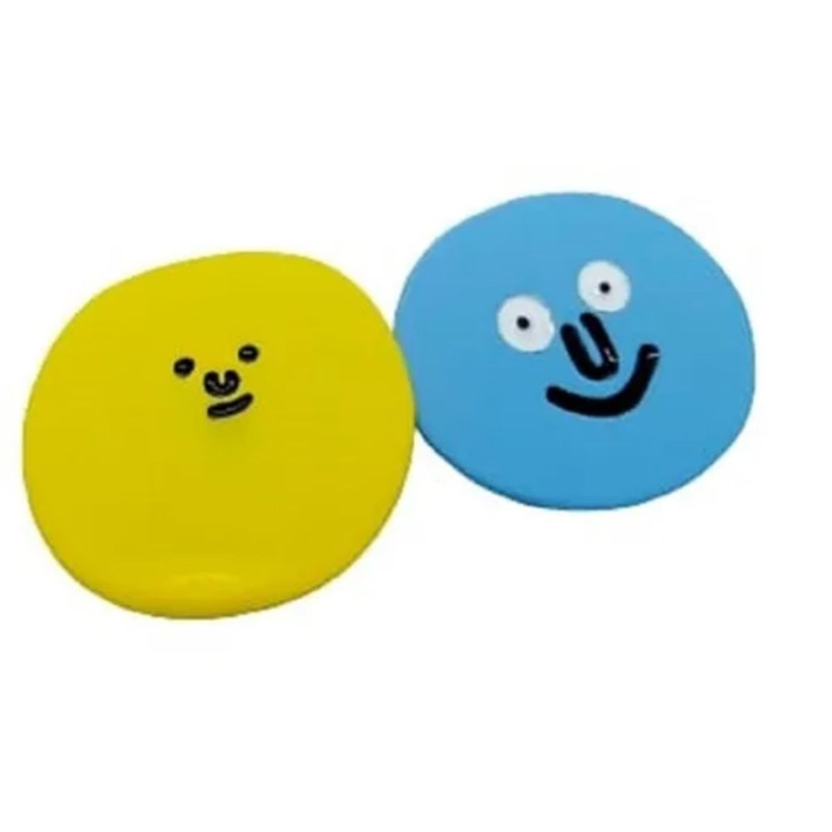 ELBAULDEJUMA - Aros carita sentimental amarillo azul alegre color