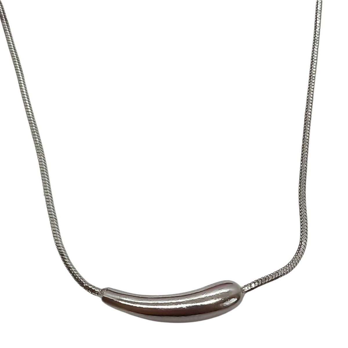 ELBAULDEJUMA - Colgante minimalista plateada gargantilla elegante