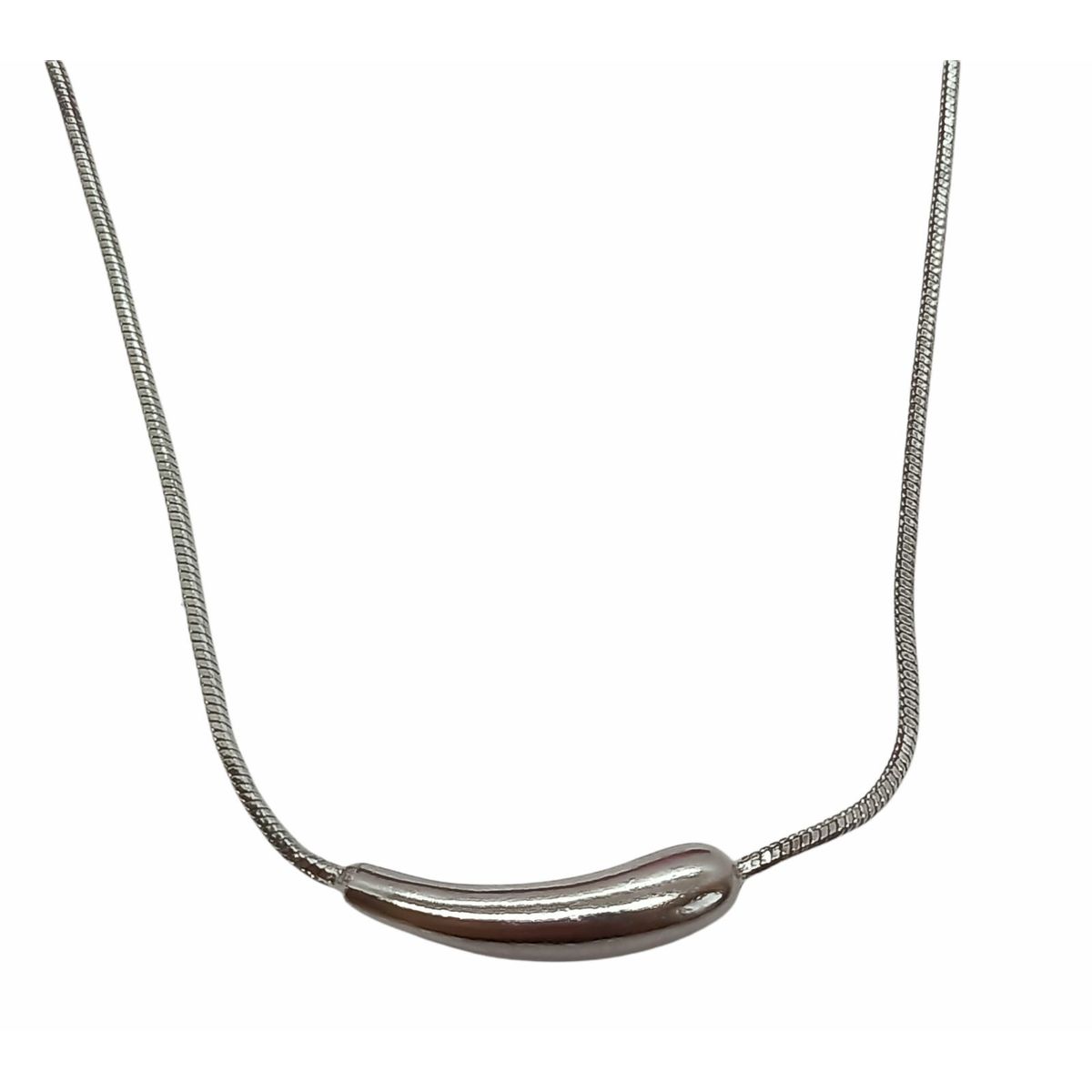 ELBAULDEJUMA - Colgante minimalista plateada gargantilla elegante