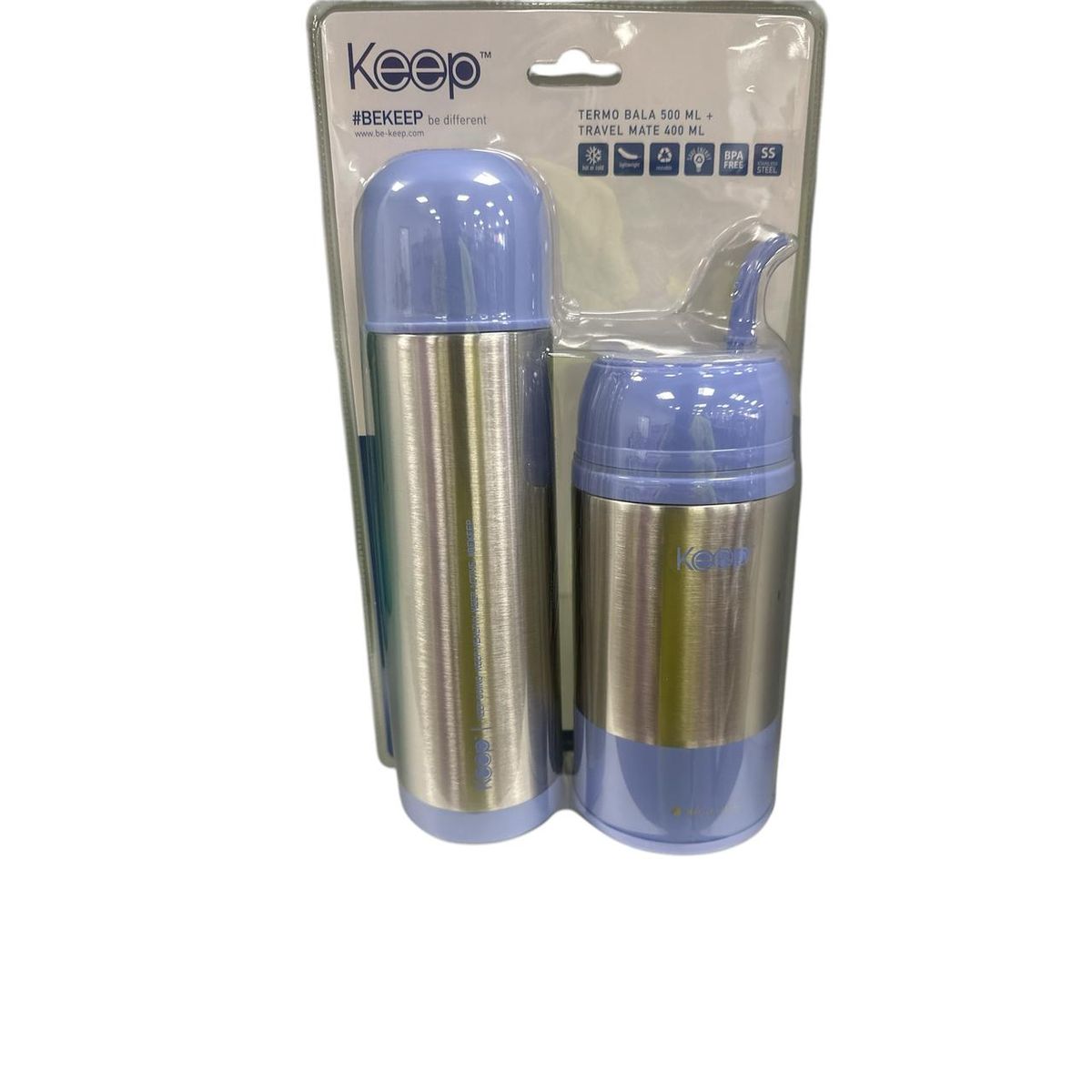 KEEP - Set Mate 400ml+ Termo Bala 500ml Keep Matero Azul