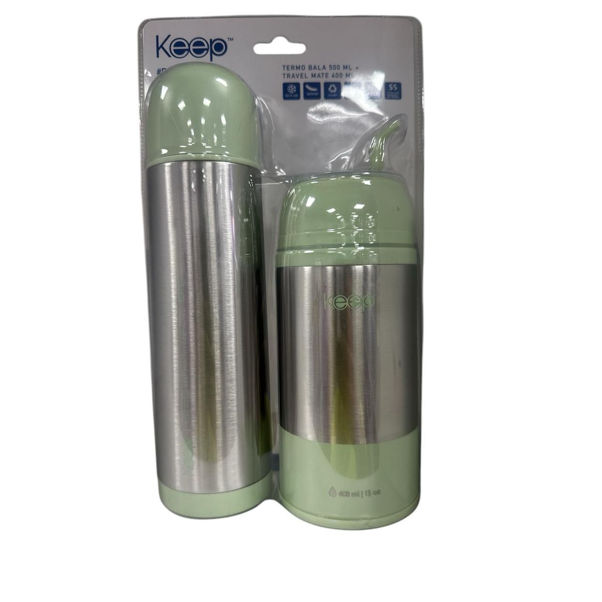 KEEP - Set Mate 400ml+ Termo Bala 500ml Keep Matero Verde