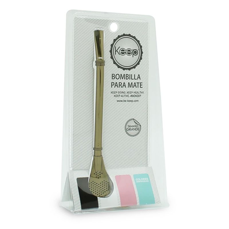 KEEP - Bombilla Mate Grande Keep Plateada