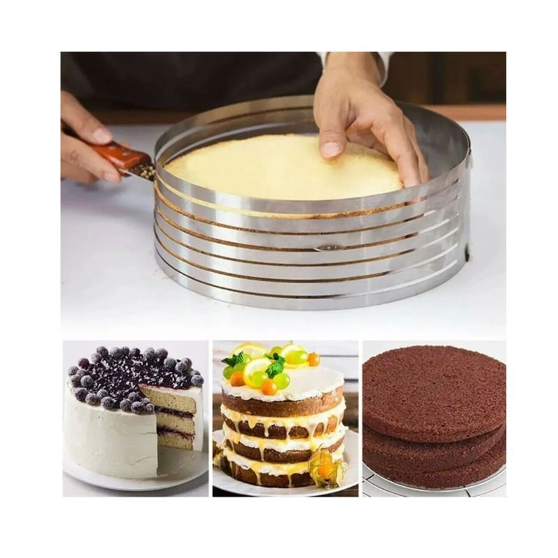 GENERICO - Molde Ajustable 24-30cm Para Cortar Bizcocho Reposteria