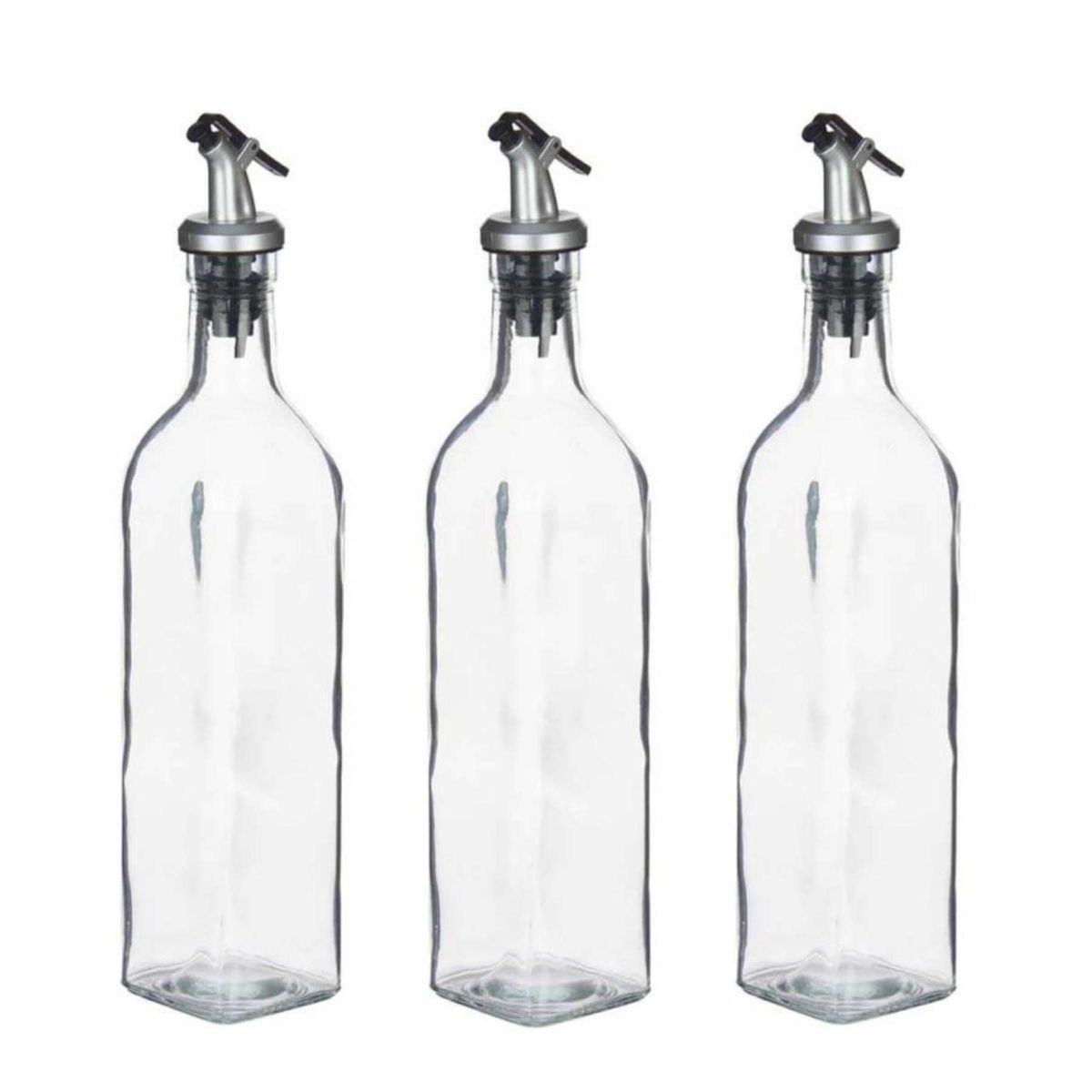 GENERICO - Pack Alcuza 3 Botellas 500mL Aceite Vinagre Soya Cocina