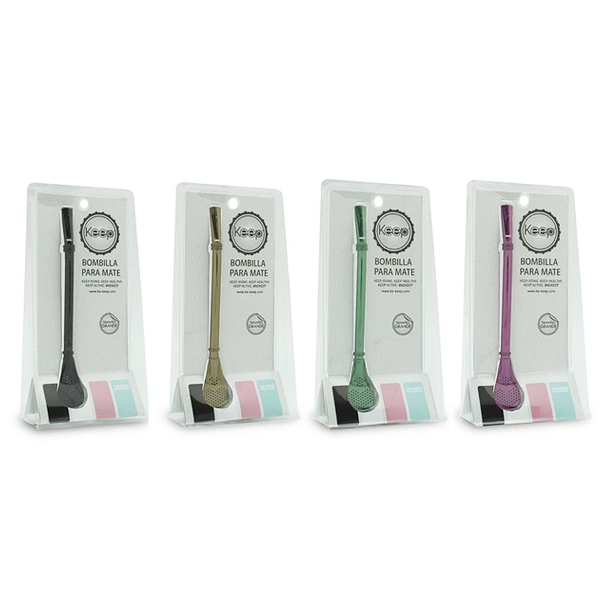 KEEP - Bombilla Mate Grande Keep Rosa