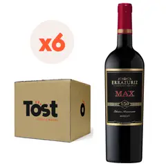 ERRAZURIZ MAX - 6x Vino Errázuriz Max Merlot 750cc