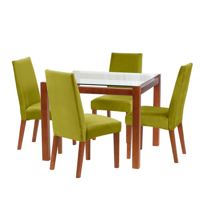 LATAM HOME - Juego De Comedor Barcelona 1000X1000 Silla Cadiz Tela Pistacho