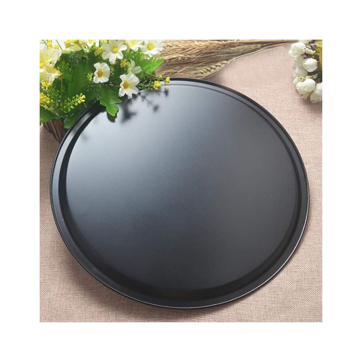 GENERICO - Bandeja Redonda Antiadherente Lisa 26cm Para Pizza Base