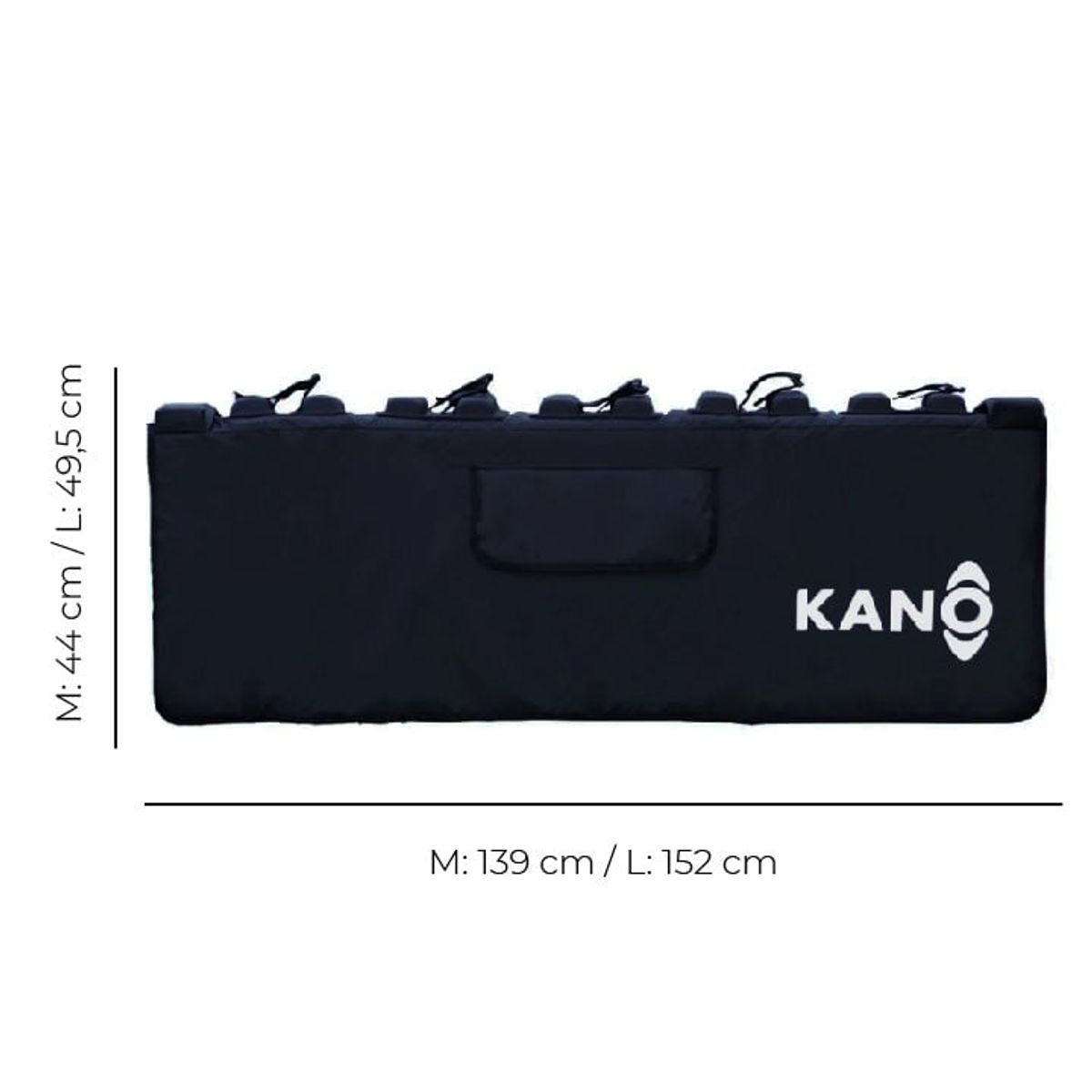 KANO - Pad Kano - Portalon - Portabicicletas Para Camionetas L  Negro