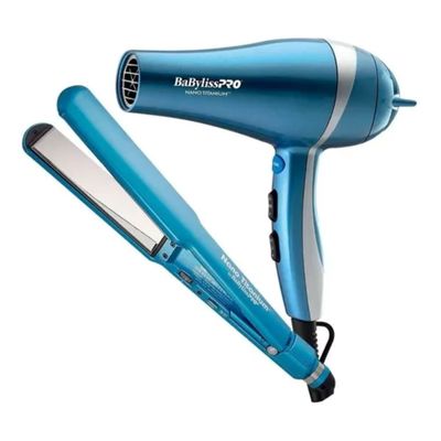 Imagen 2 del producto Kit BabylissPro Plancha UltraDelgada y Secador Ionic Celeste 2UN