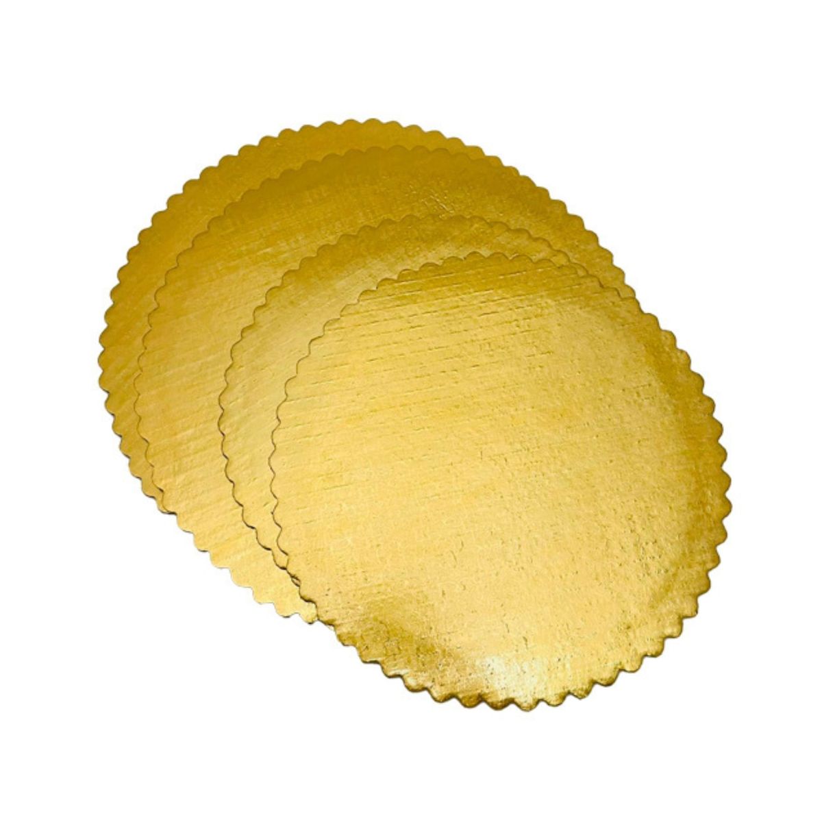 GENERICO - Set 12 Bases Bandejas Decorativas Para Reposteria Dorada 25cm