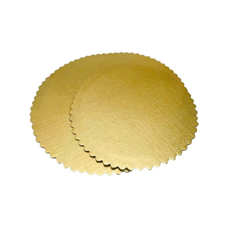 GENERICO - Set 12 Bases Bandejas Decorativas Para Reposteria Dorada 40cm