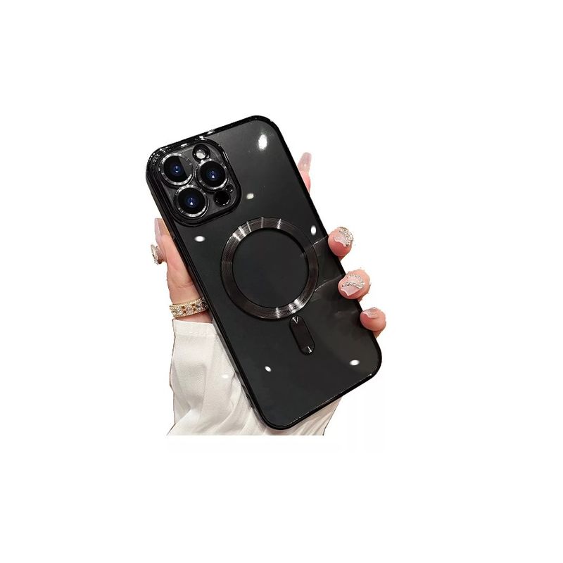 GENERICO - Carcasa Magsafe Protector De Camara Para iPhone 15 Pro Negro