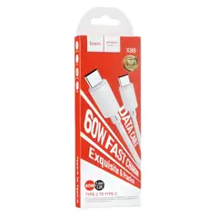 HOCO - Cable Carga Rápida USB C A 60w USB Tipo C A Tipo C Blanco
