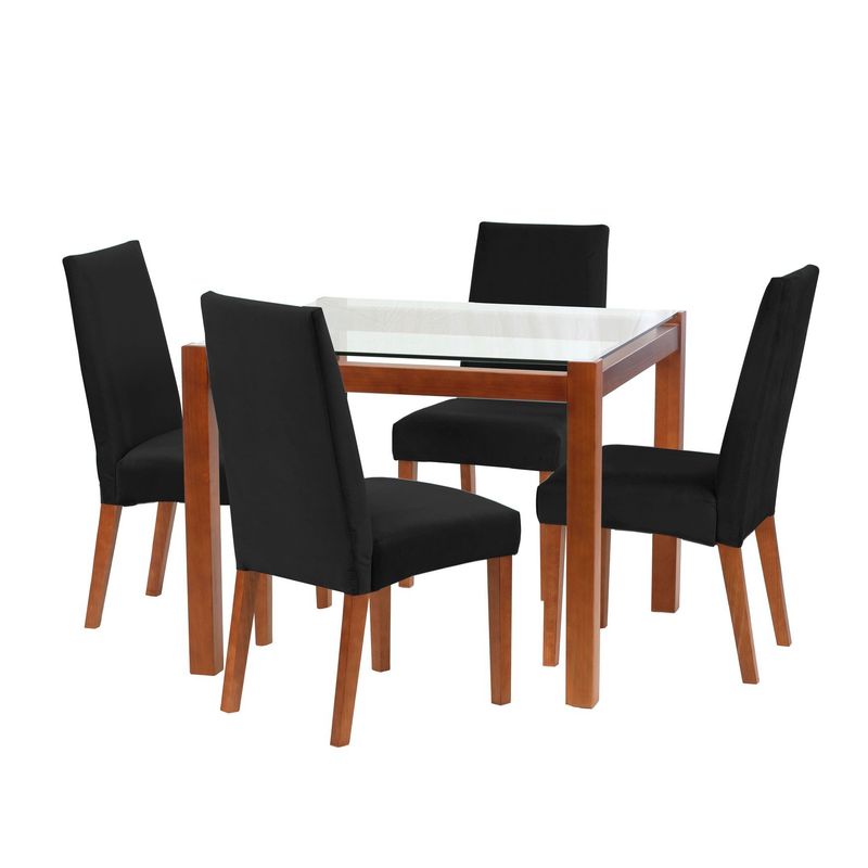 LATAM HOME - Juego De Comedor Barcelona 1000X1000 Silla Cadiz Negro