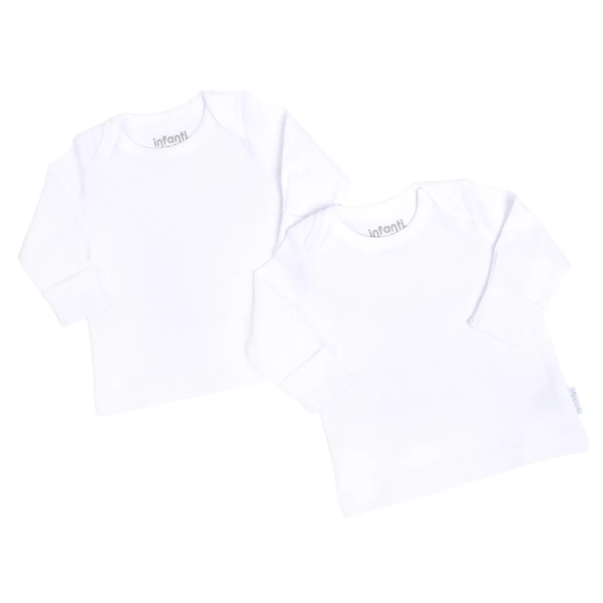 INFANTI - Bipack Camiseta Blanca Unisex INFANTI Talla 3-6 Meses