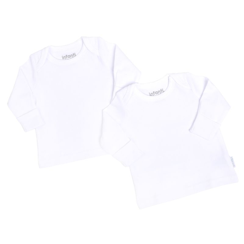 INFANTI - Bipack Camiseta Blanca Unisex INFANTI Talla 3-6 Meses