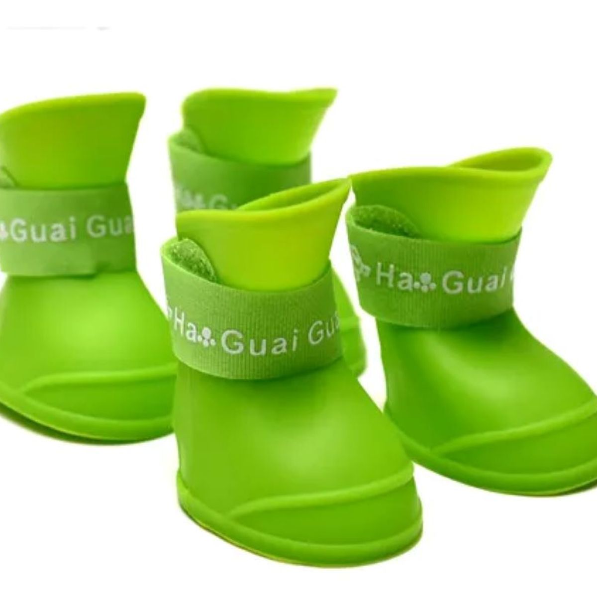 METALFER - Botas Antideslizante Impermeable Mascota Perro Talla S Verde