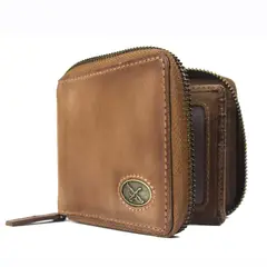 GINO RODINIS - Billetera de Cuero para Hombre Farm 134 Camel