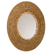 Espejo Redondo Fibra Natural 39cm