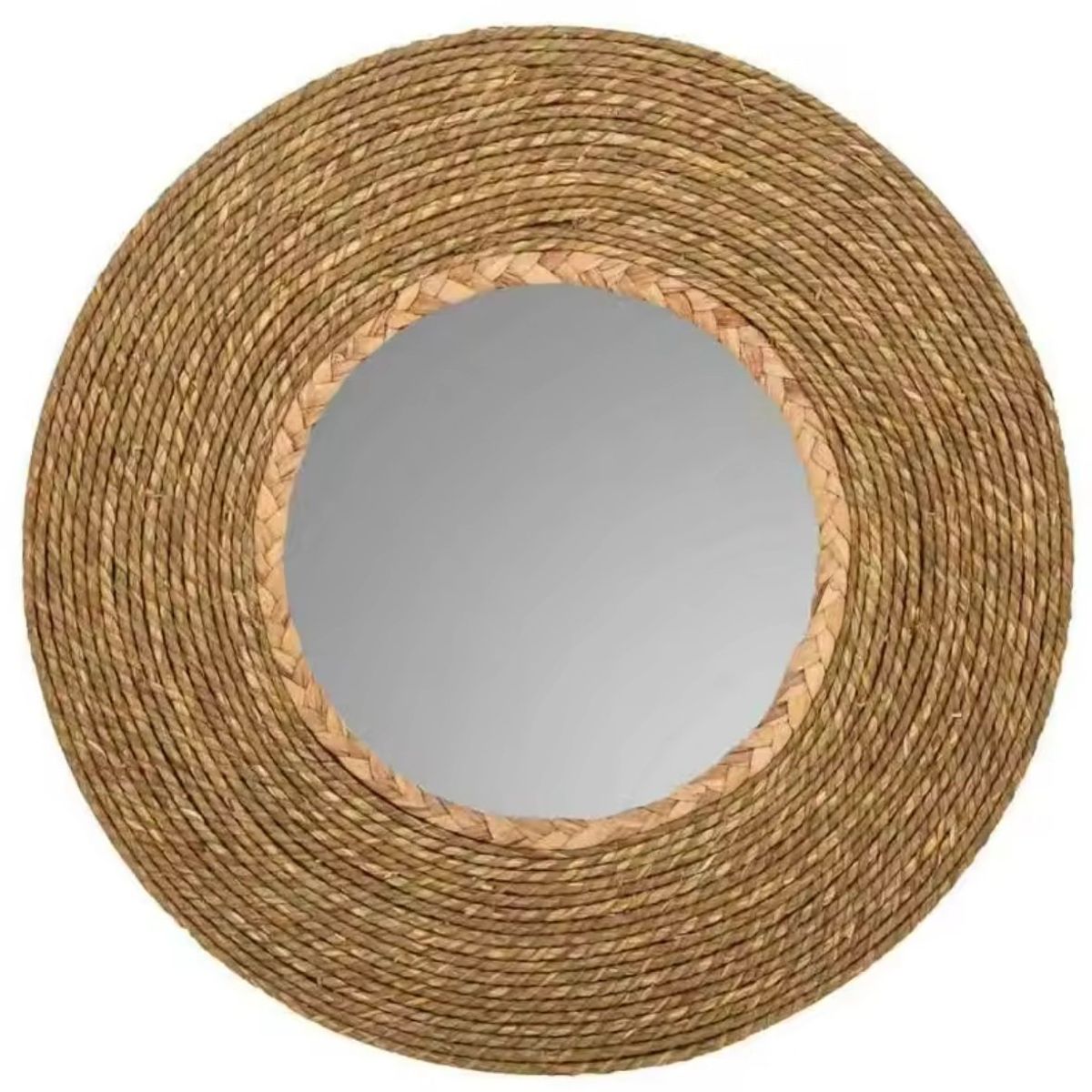 GENERICO - Espejo Redondo Fibra Natural 39cm