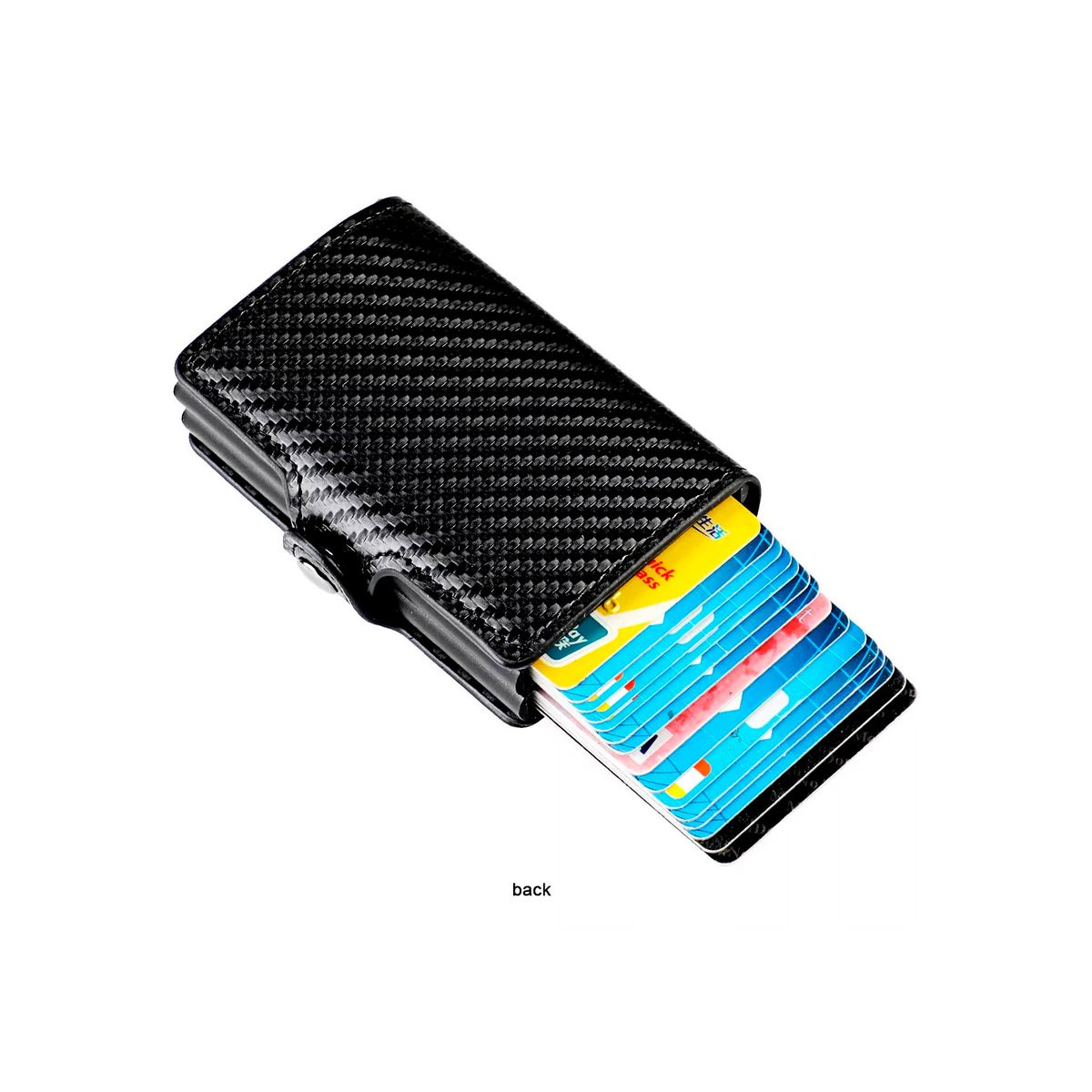 GENACOL - Billetera Tarjetero Doble Ranura Proteccion Rfid Anti Robo