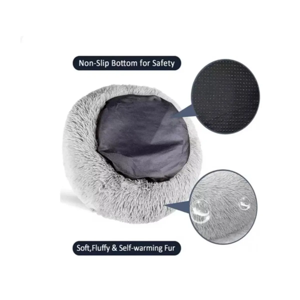 GENERICO - Cama Almohadón Antiestrés  Mascotas Gatos Perros De 80cm