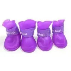METALFER - Botas Antideslizante Impermeable Mascota Talla S Morado