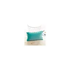 GENERAC - Pack 2 Fundas De Cojin Terciopelo Pompon 30x50