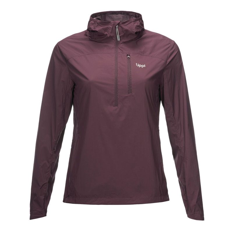 LIPPI - Chaqueta Mujer Spry WindBreaker 14 Zip Hoody Jacket Vino Lippi