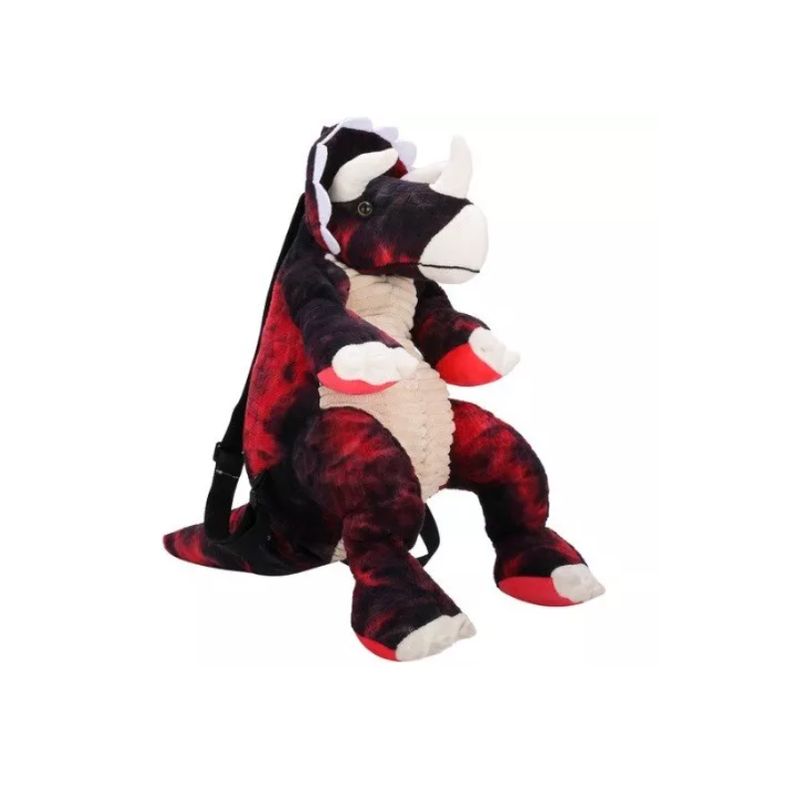 GENERICO - Mochila Dinosaurio Felpa Para Niño Niña Varios Colores