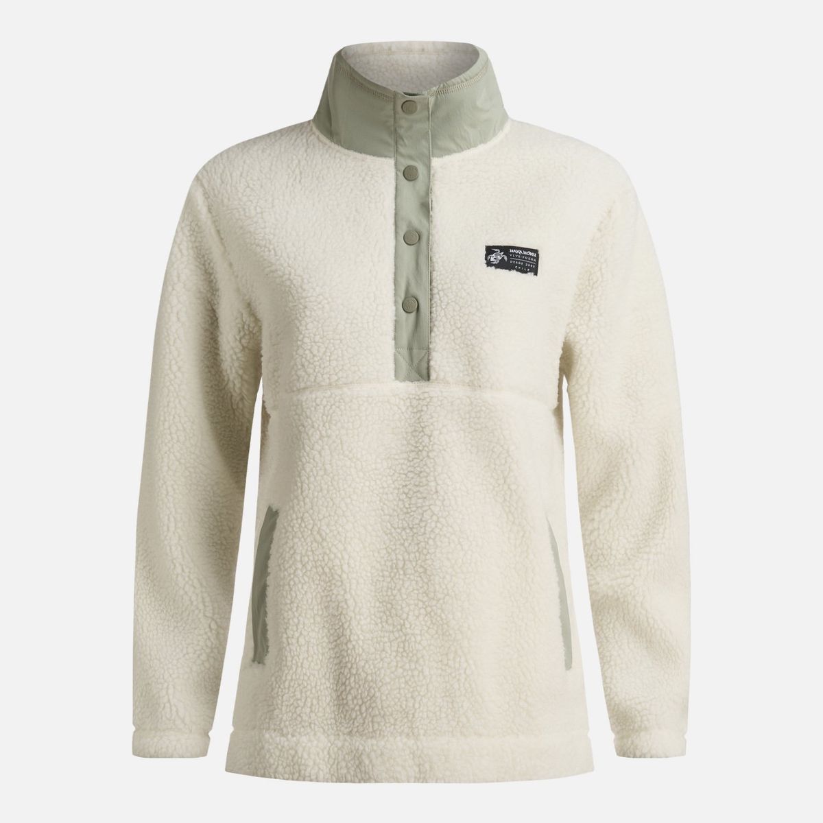 HAKA HONU - Poleron Mujer Chi-Porrito Crema Haka Honu