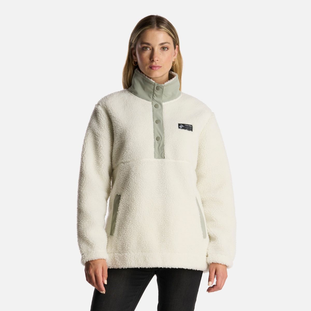 HAKA HONU - Poleron Mujer Chi-Porrito Crema Haka Honu