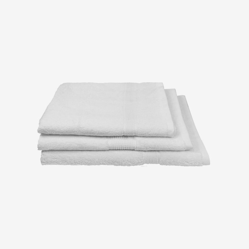 DECO EXPRESS - Toalla de baño grande - 100% Algodon 550grs 90x150cm Ultra absorbente Blanca