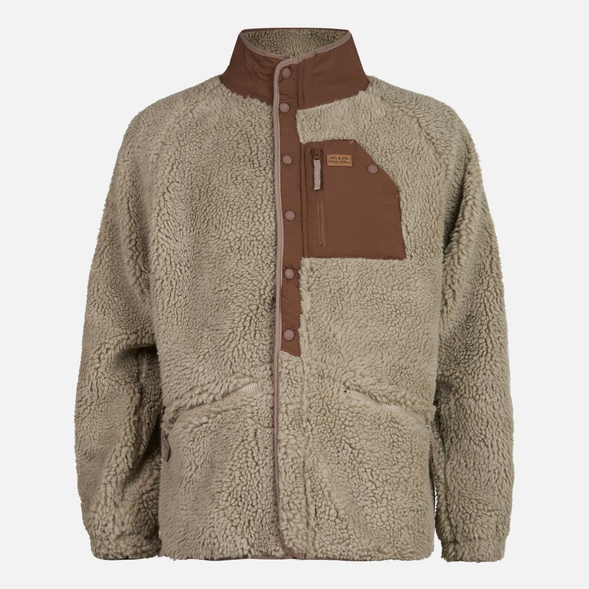 HAKA HONU - Chaqueta Hombre Zip-porrito Beige Haka Honu