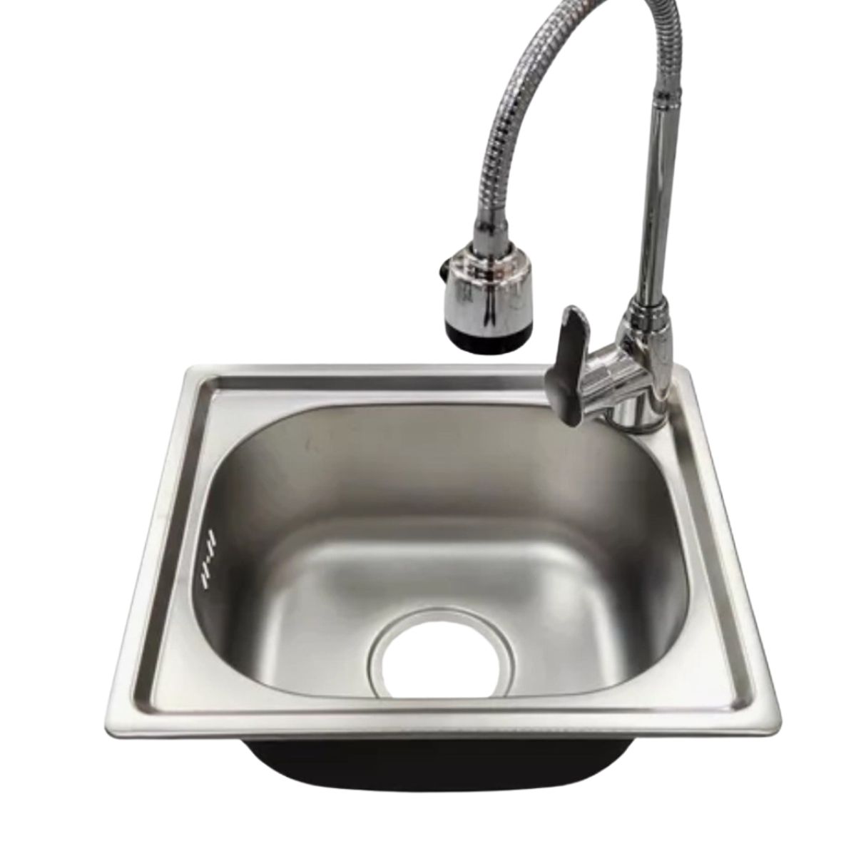 MODERN SPACE - Lavaplatos Simple Sobre Cubierta De 37x32 cm Con Grifería