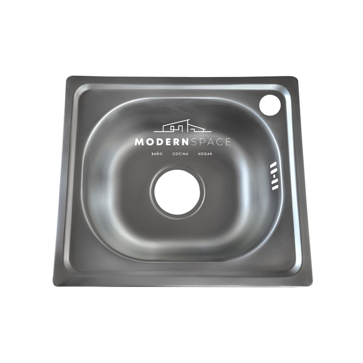 MODERN SPACE - Lavaplatos Simple Sobre Cubierta De 37x32 cm Con Grifería