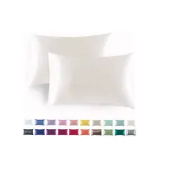 GENERICO - Funda Almohada Satin Saten Tipo Seda Set X2 Unids 51×102 Cm Marfil