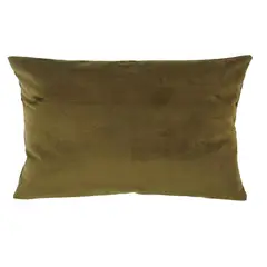 MASEL - Cojin Felpa New Velvet 30x60 verde olive