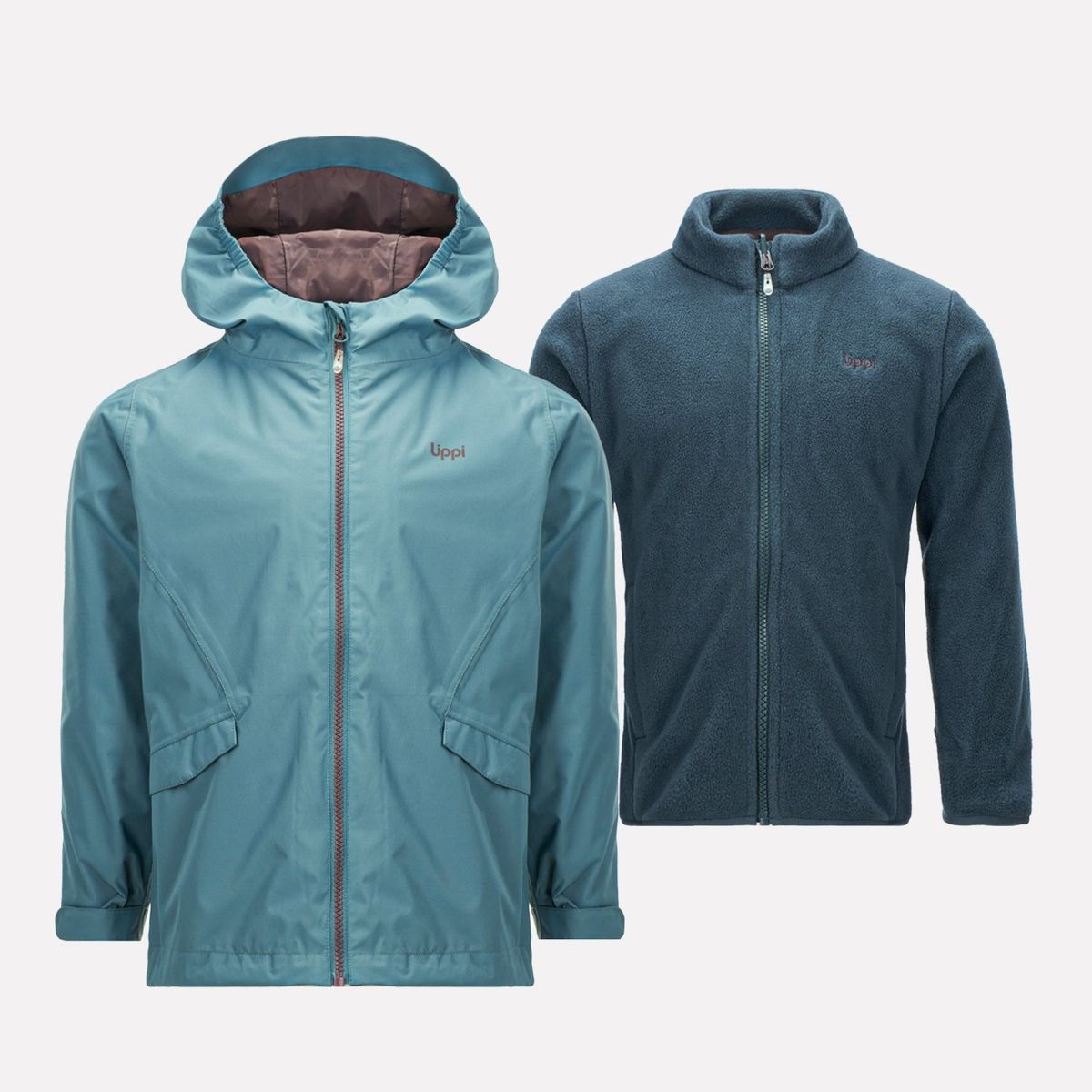 LIPPI - Chaqueta Niña Snowball Fusion-3 Hoody Jacket Celeste Oscuro Lippi