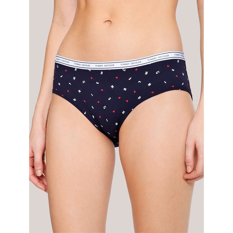 TOMMY HILFIGER - Calzón Hipster Con Logo Azul Tommy Hilfiger
