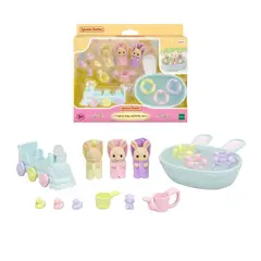 SYLVANIAN FAMILIES - LA HORA DEL BAÑO DE LOS TRILLIZOS